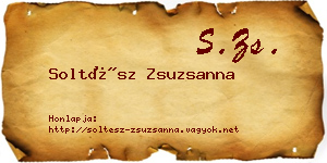 Soltész Zsuzsanna névjegykártya