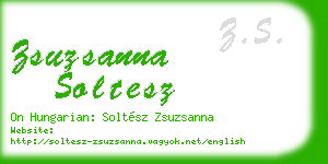 zsuzsanna soltesz business card